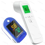 Thermomètre sans contact et oxymètre de pouls pour bébé et adulte dispositif de santé portable surveillance température et oxygène design moderne usage domestique