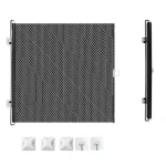 Grille de sécurité rétractable pour animaux de compagnie barrière universelle pliable noir 40125 cm facile à installer protection escaliers portes fenêtres