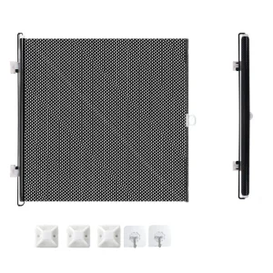 Grille de sécurité rétractable pour animaux de compagnie barrière universelle pliable noir 40125 cm facile à installer protection escaliers portes fenêtres