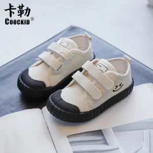 Chaussures enfants unisex Coockid beige semelle noire Velcro 19 ans confort moderne design souriant durabilité haute qualité Chaussures enfants unisex Coockid beige semelle noire Velcro 19 ans confort moderne design souriant durabilité haute qualité