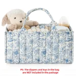 PANGDUBE Sac à couches bébé panier rangement accessoires nouveauné organisateur de couches caddie de change vintage rose