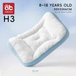 AIBEDILA  Oreiller de protection du cou pour enfants ergonomique respirant doux 50x33cm bleu clair 818 ans