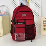 Sac à dos école enfants adolescents sacs à dos légers nylon polyester mesh poches transparentes grande capacité 39 ans