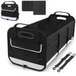 Organisateur coffre voiture grande capacité 95 L antidérapant sangles rétractables rangement sécurisé tissu durable style moderne
