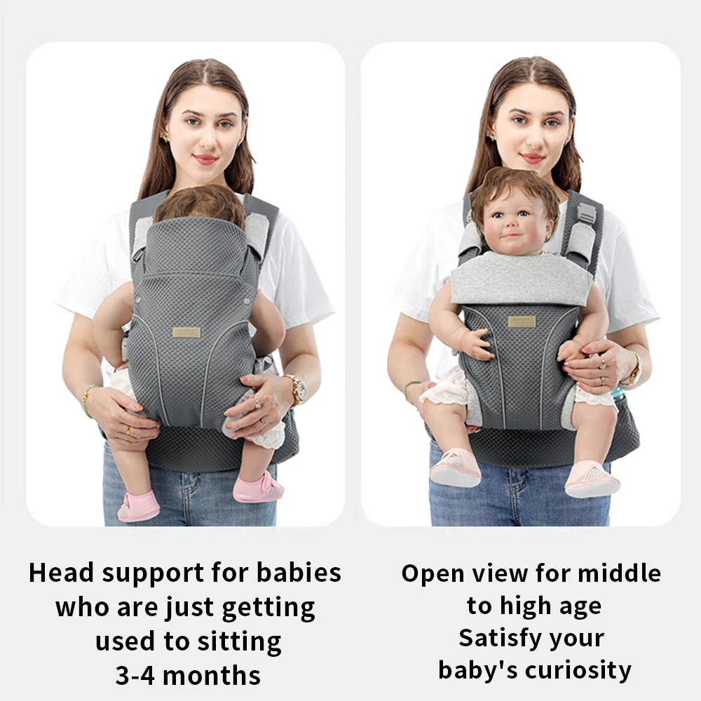 Portebébé respirant ergonomique AINOMI pour nourrissons 036 mois tissu mesh doux design moderne confortable et sécuritaire pour parents actifs