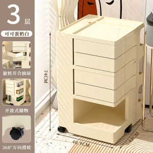 Chariot auxiliaire esthétique avec wers de proximité, organisateurs de chariot, roues pliantes, meubles de cuisine, choses – 3rd floor