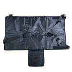 Lit de voyage pour bébé hamac portable reposepieds extension de siège d&rsquo;avion polyester sécurité design pliable noir/gris