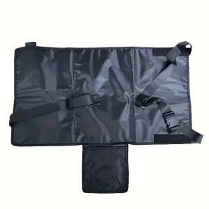 Lit de voyage pour bébé hamac portable reposepieds extension de siège d&rsquo;avion polyester sécurité design pliable noir/gris