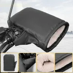 Protègemains moto SEAMETAL manchons de guidon imperméables couverture de poignée doux chaud hiver simili cuir fourrure intérieur