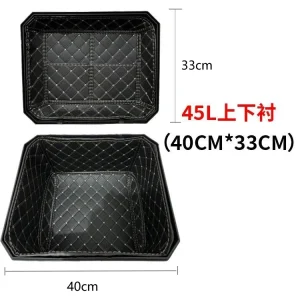 Doublure universelle de coffre de moto 36L/45L/57L/70L, boîte carrée universelle, boîte arrière de véhicule électrique, doublure intérieure de coussin détachable – 45L