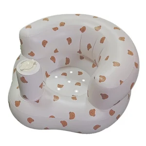 Canapé gonflable bébé fauteuil portable pliable PVC design ours cup holder intégré siège multifonctionnel bébé enfants outdoor et intérieur Canapé gonflable bébé fauteuil portable pliable PVC design ours cup holder intégré siège multifonctionnel bébé enfants outdoor et intérieur