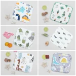 Lingettes réutilisables en coton et bambou pour bébé 6 pièces par ensemble lavables douces et pratiques