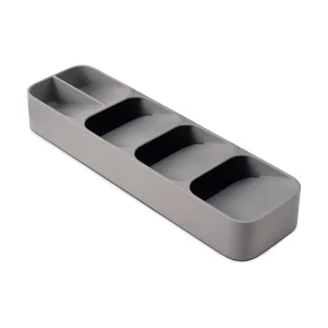 Organisateur de couverts, plateau de rangement de couteaux, organisateur de cuillères, gain de place, support à couverts, organisateur de compartiment, organisateurs de tiroirs de cuisine – Grey-1PC