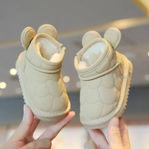 Bottines enfants hiver 13 ans doublure fausse fourrure semelle caoutchouc imperméables col rembourré oreilles relief