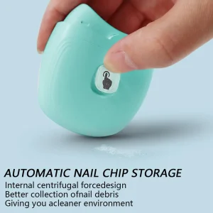 Coupeongles électrique portable automatique pour adultes et bébés collection de résidus intégrée design moderne finition verte durable