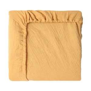Draphousse berceau en mousseline froissée 100% coton doux respirant jaune moutarde élastique ajustement parfait literie bébé cosy Draphousse berceau en mousseline froissée 100% coton doux respirant jaune moutarde élastique ajustement parfait literie bébé cosy
