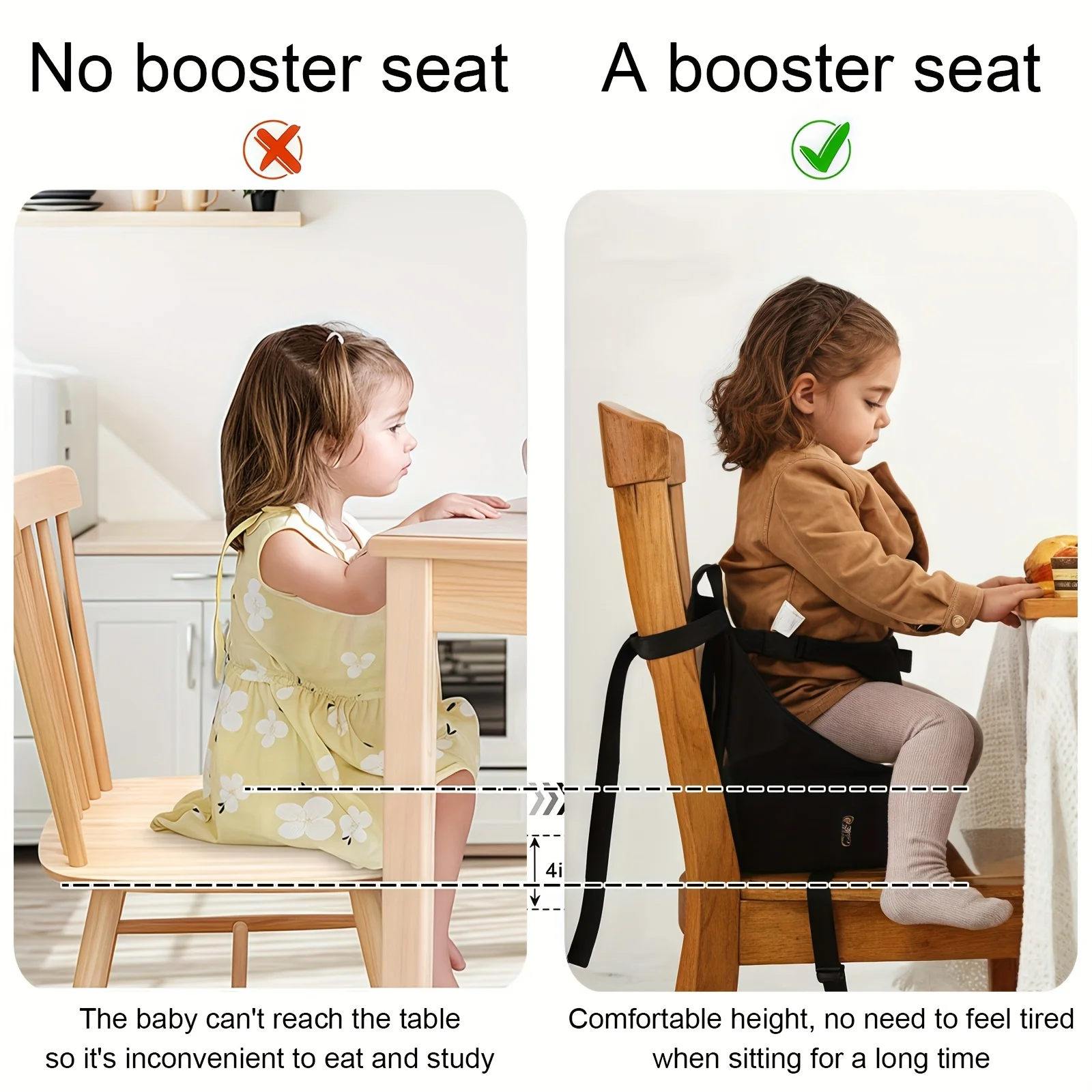 Rehausseur de chaise haute portable bébé siège dînette pliable antidérapant tissu polyester motifs animaux 03 ans cadeau Noël vacances