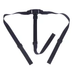 Harnais de sécurité 3 points pour bébé nylon résistant adaptable à chaise haute et poussette couleur noire pratique et sécurisé