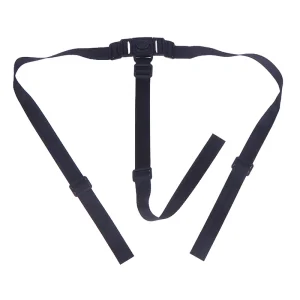 Harnais de sécurité 3 points pour bébé nylon résistant adaptable à chaise haute et poussette couleur noire pratique et sécurisé