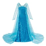 Robe de princesse pour filles, Costume de Cosplay Elsa Anna pour enfants, Jasmine Belle cendrillon aurore, robe élégante pour fête d&rsquo;halloween et de noël – DE0906