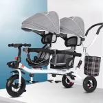 Poussette double tandem confortable design moderne sécurité renforcée idéale pour deux enfants en promenade style élégant matériaux durables protection contre le soleil rangement pratique