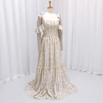 Robes de maternité douces pour baby shower double couche coton bretelles deux pièces robe photo pour femmes