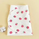 Couverture d’emmaillotage bébé coton motif fraises printemps été 06 mois douce respirante sécurité réconfort