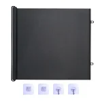 Porte protectrice rétractable automatique pour bébé écran de sécurité antiinsectes gain de place fixe facilement design moderne universel noire