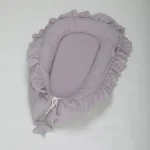 Lit portable bébé cocon en coton doux lavande roulé rembourré portable étoiles nouveauné confort sécurité style moderne