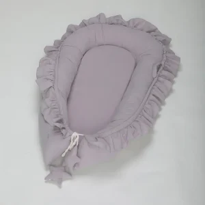 Lit portable bébé cocon en coton doux lavande roulé rembourré portable étoiles nouveauné confort sécurité style moderne