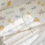 Barrière de lit bébé en coton Lion motifs animaux pastel doux anticollision 120x30cm une pièce pur coton gardecorps décoration chambre bébé