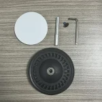 Support de roue poussette accessoires roue kit d&rsquo;assemblage vis et outils roues en plastique noir ensemble de fixation kit complet pour poussettes bébés