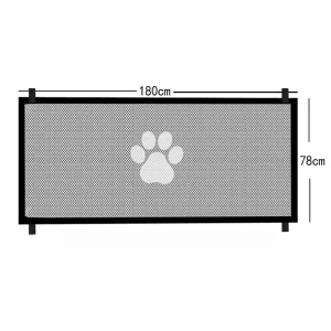 Barrière pour chien en métal 180cm x 78cm sécurité intérieur design moderne barrière antidérapante coffrefort pour animaux de compagnie clôture pour chiens