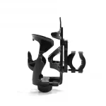 Portebouteille ajustable poussette bébé fixe vélo scooter ATV moto sécurisé tasse biberon noir plastique nylon