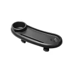 Plateau de collation universel 3 en 1 pour poussette support de verre réglable fente pour téléphone Compatible avec la plupart des poussettes voyage multifonctionnel  Noir