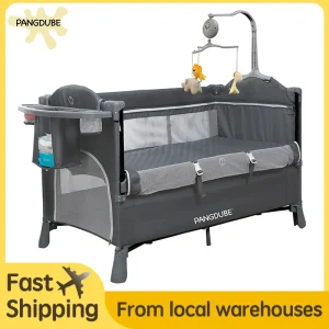 Berceau multifonctionnel pliable bébé 06 ans lit portable table à langer sécuritaire design compact et durable