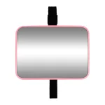 Miroir de voiture pour bébé universel ajustement facile surveillance siège arrière poussettes accessoires design moderne rose strapé durable qualité sécurité bébé