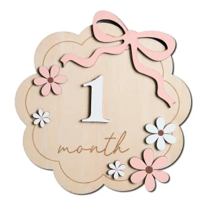 Panneau d’annonce bébé en bois personnalisé Hello World Floral 1er mois Accessoire déco naissance Élégant Pratique Panneau d’annonce bébé en bois personnalisé Hello World Floral 1er mois Accessoire déco naissance Élégant Pratique