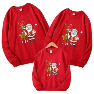 Noël famille correspondant vêtements mère fille à capuche noël père fils sweats garçons filles décontracté Parent-enfant pulls – Red Noël famille correspondant vêtements mère fille à capuche noël père fils sweats garçons filles décontracté Parent-enfant pulls – Red