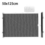 Barrière de sécurité rétractable pour portes et escaliers protection bébé et animaux installation sans perçage design moderne en PVC noir 50x125cm