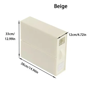 Boîte de rangement pliable pour literie bébé 组织ateur en tissu lin fenêtre transparente stockage sécurisé design épuré couleur beige 1 pièce