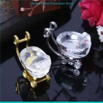 Figurines Poussettes Cristal Miniatures Décoration Bébé Cadeau Baptême Anniversaire Élégant Unique