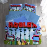 Parure lit Roblox jeu enfant housse couette taies oreiller design coloré polyester coton literie chambre bébé ado déco moderne安全