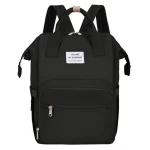 Sac à dos maman multifonctionnel grande capacité sac portable pour couches bébé sac de sortie allaitement sac change facile pliable style moderne noir