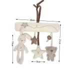 Mobile suspendu en peluche pour bébé animaux étoiles déco chambre bébé 012 mois doux 刺激 calme cadeau naissance