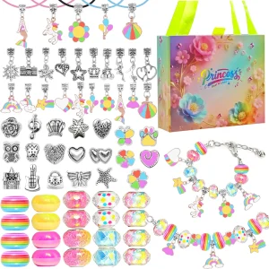 Coffret bijoux DIY pour enfants 67 pièces perles colorées styles variés idéal pour anniversaire Noël cadeau éducatif Coffret bijoux DIY pour enfants 67 pièces perles colorées styles variés idéal pour anniversaire Noël cadeau éducatif