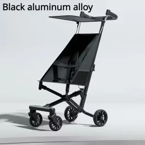 Poussette légère à une main facile à plier roues souples pour les toutpetits compacte et sécurisée avec auvent