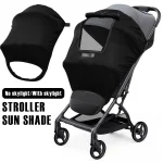 Paresoleil universel poussette protection solaire respirante auvent léger parasol noir pour bébé 01 ans 12 ans