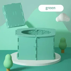 Siège de toilette bébé portable en plastique vert pastel design moderne et sécuritaire