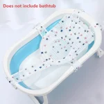 Oreiller de baignoire réglable pour nouveauné coussin de siège antidérapant en forme de croix tapis de bain pour bébé baignoire pour enfants berceau de douche siège de lit  White Star